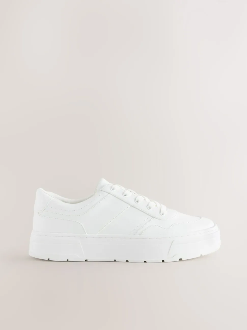 Wit - Cleat Chunky sneakers met vetersluiting