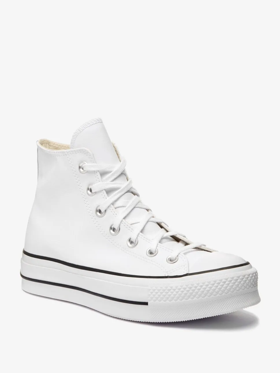 Wit - Converse - Hoge leren Lift Chuck Taylor sneakers met plateauzool
