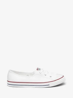 Wit - Converse balletsneakers met veters
