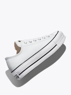Wit - Converse Platform Lift Chuck Ox sneakers van leer