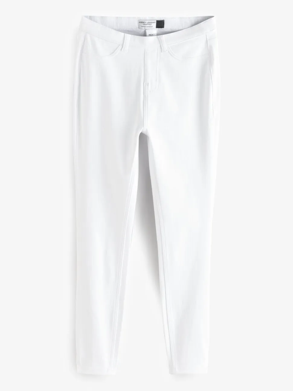 Wit - Cropped denim jersey legging