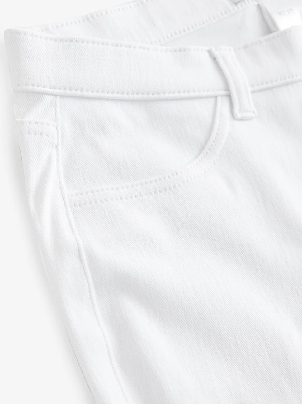 Wit - Cropped denim jersey legging