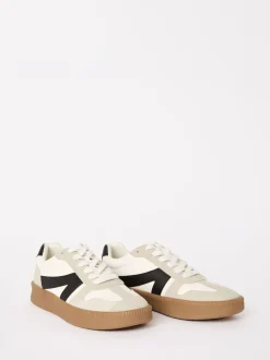 Wit - Friends Like These Lace Up Retro Gumsole Sports Trainers
