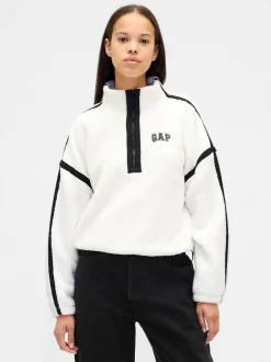 Wit - Gap Oversized Cropped Sherpa Half-Zip Fleece