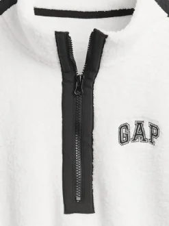 Wit - Gap Oversized Cropped Sherpa Half-Zip Fleece