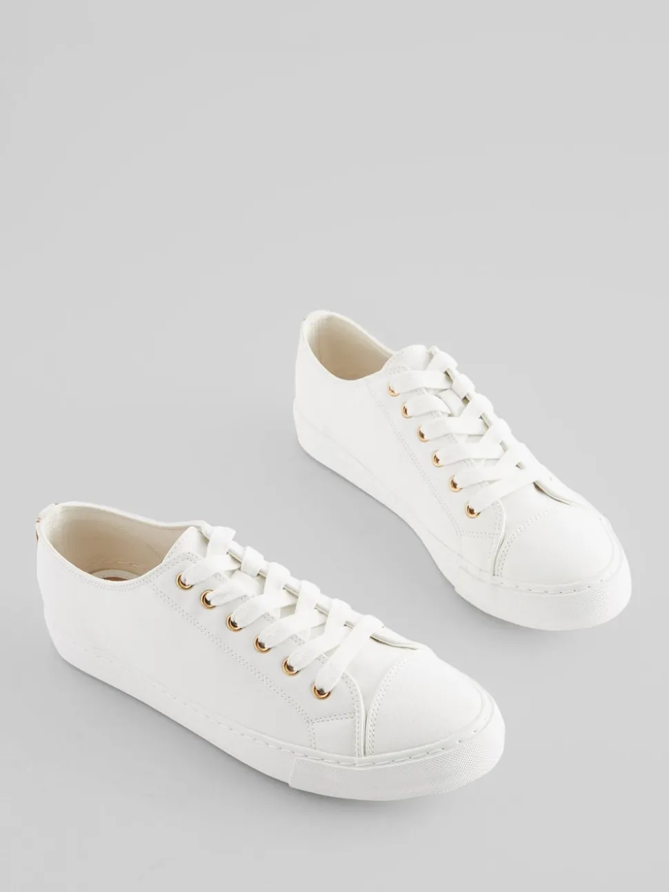 Wit - Gelakte honkbalsneakers