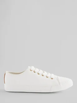 Wit - Gelakte honkbalsneakers