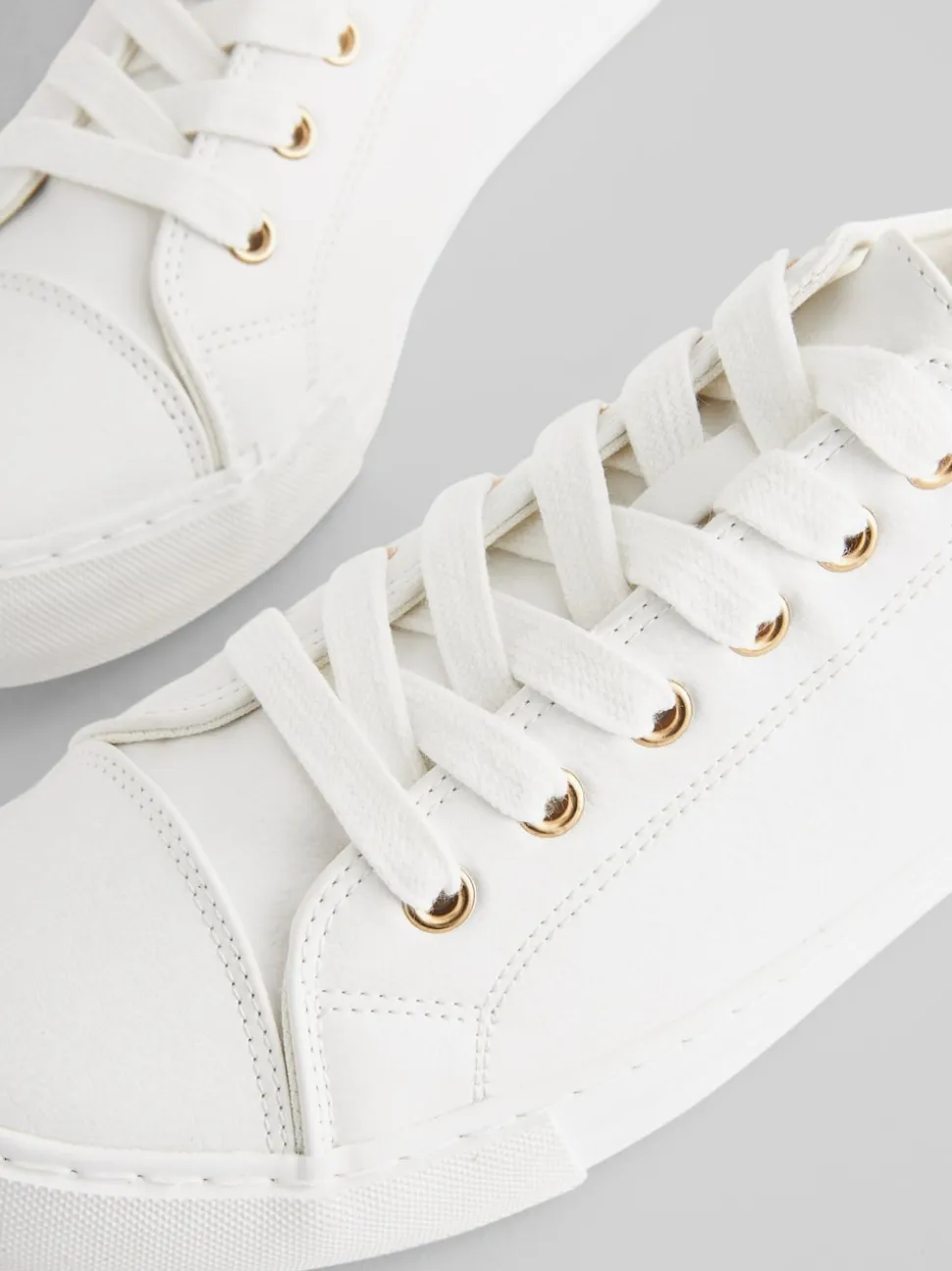 Wit - Gelakte honkbalsneakers