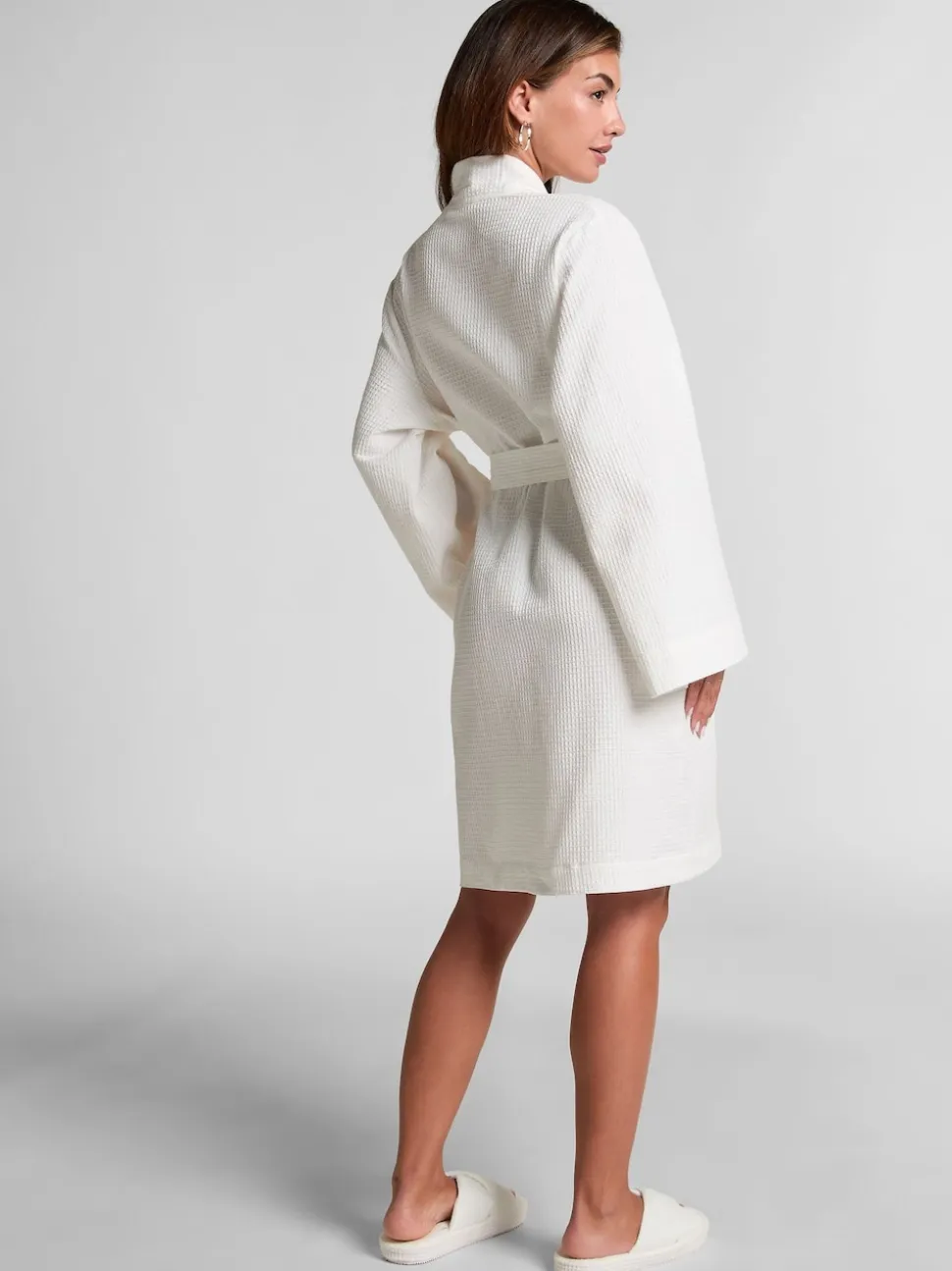 Wit - Hunkemöller Waffle White Bathrobe