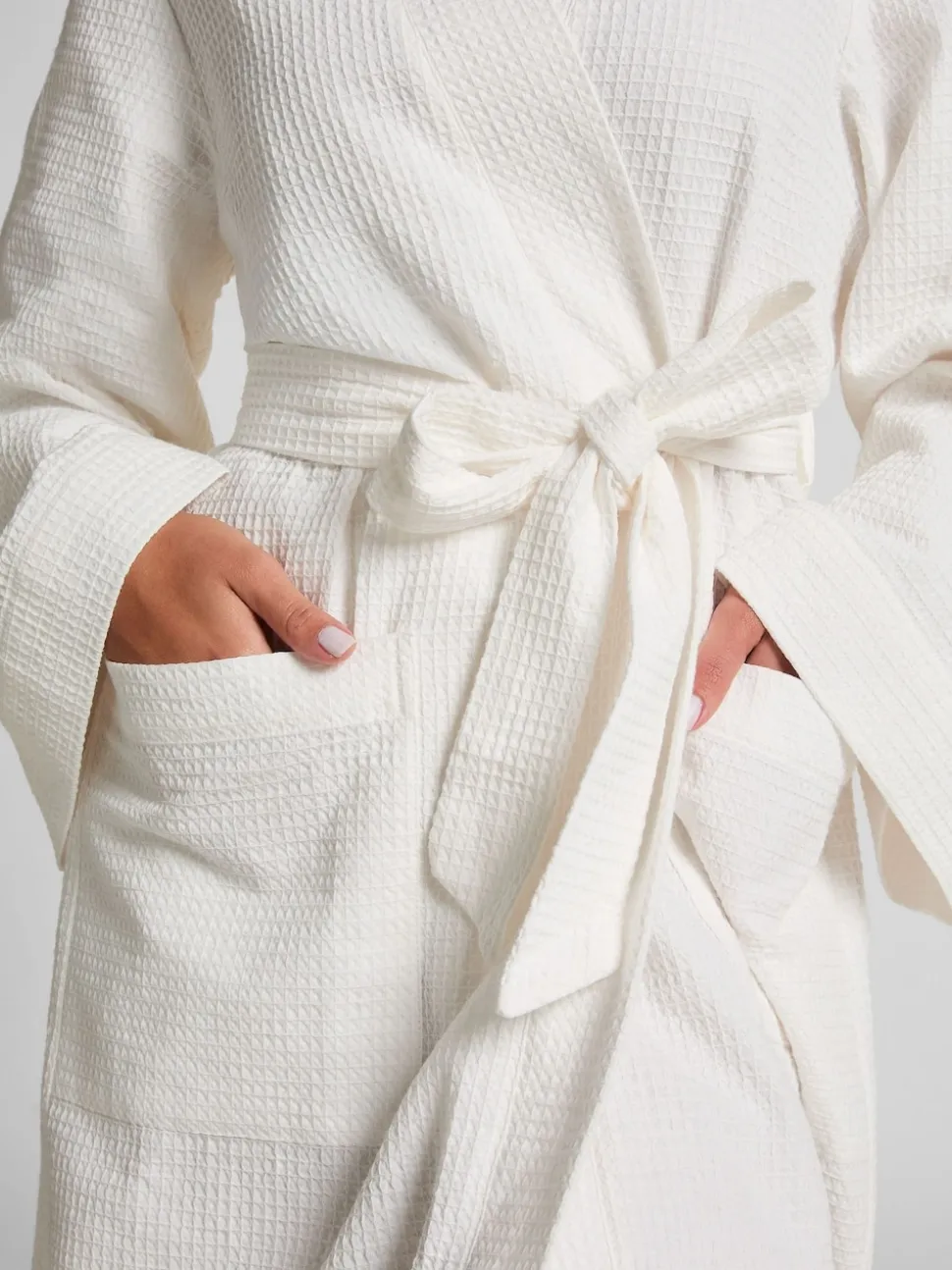 Wit - Hunkemöller Waffle White Bathrobe