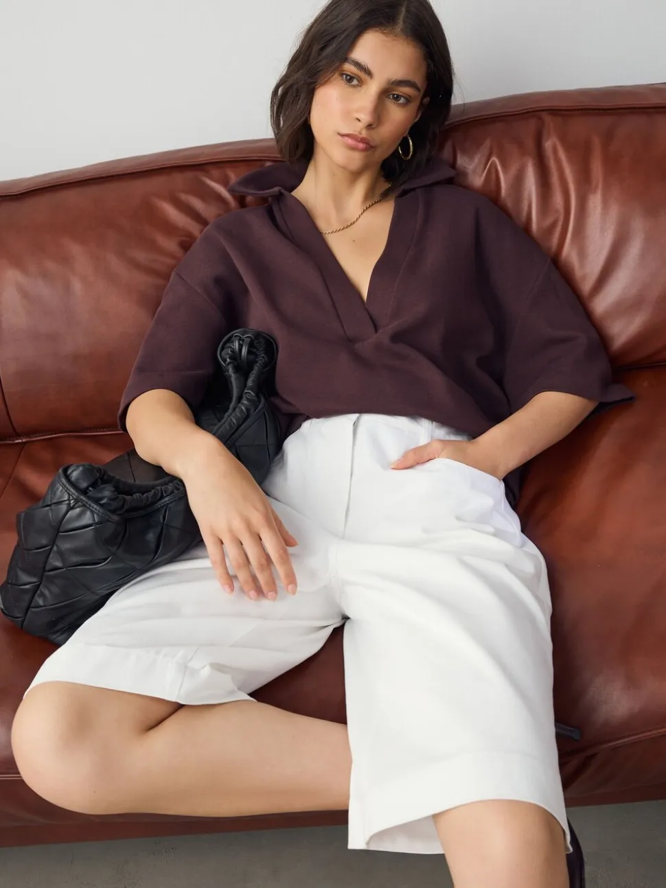 Wit - Knielange short