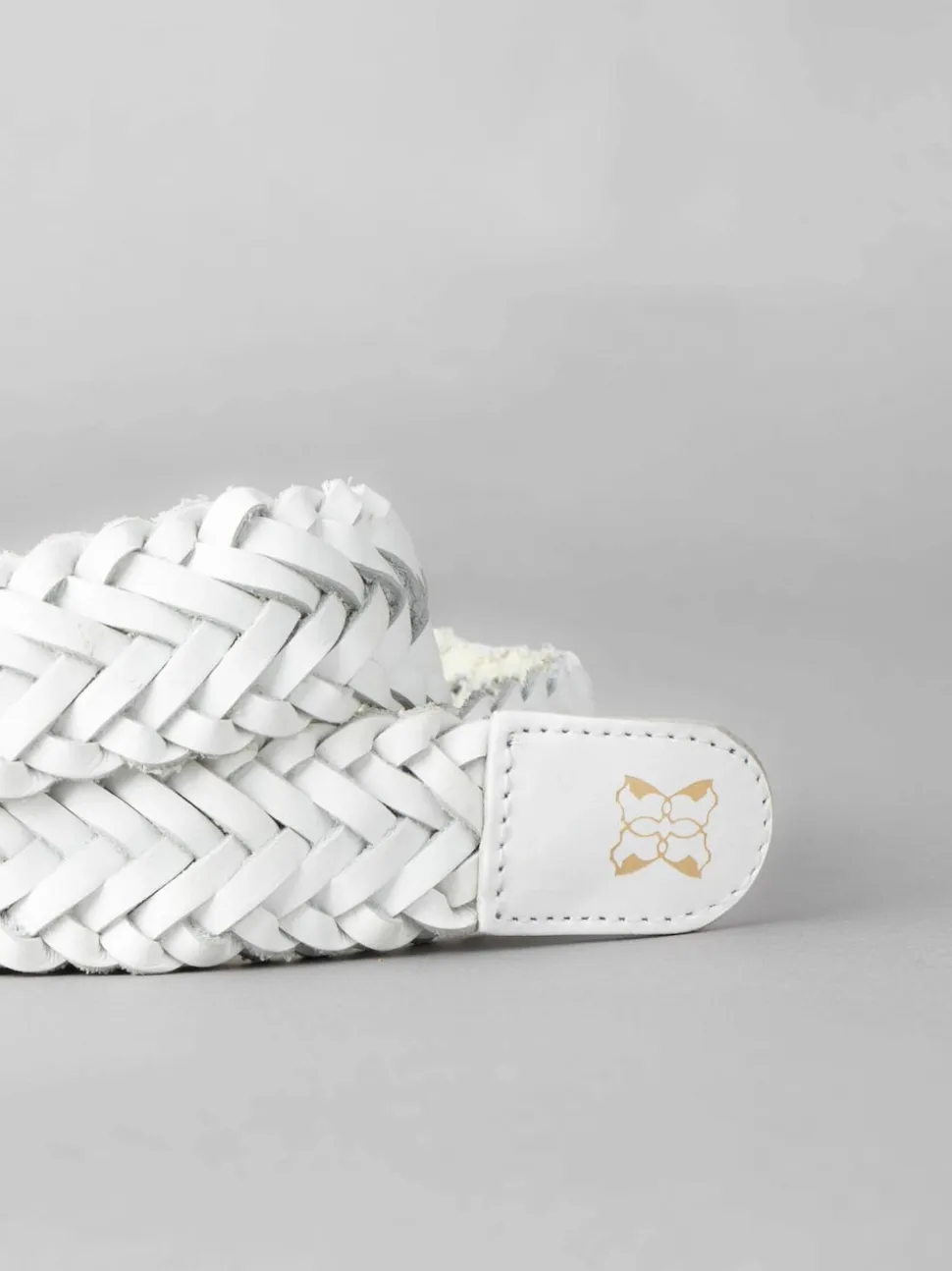 Wit - Lakeland Leather Waverton gevlochten riem