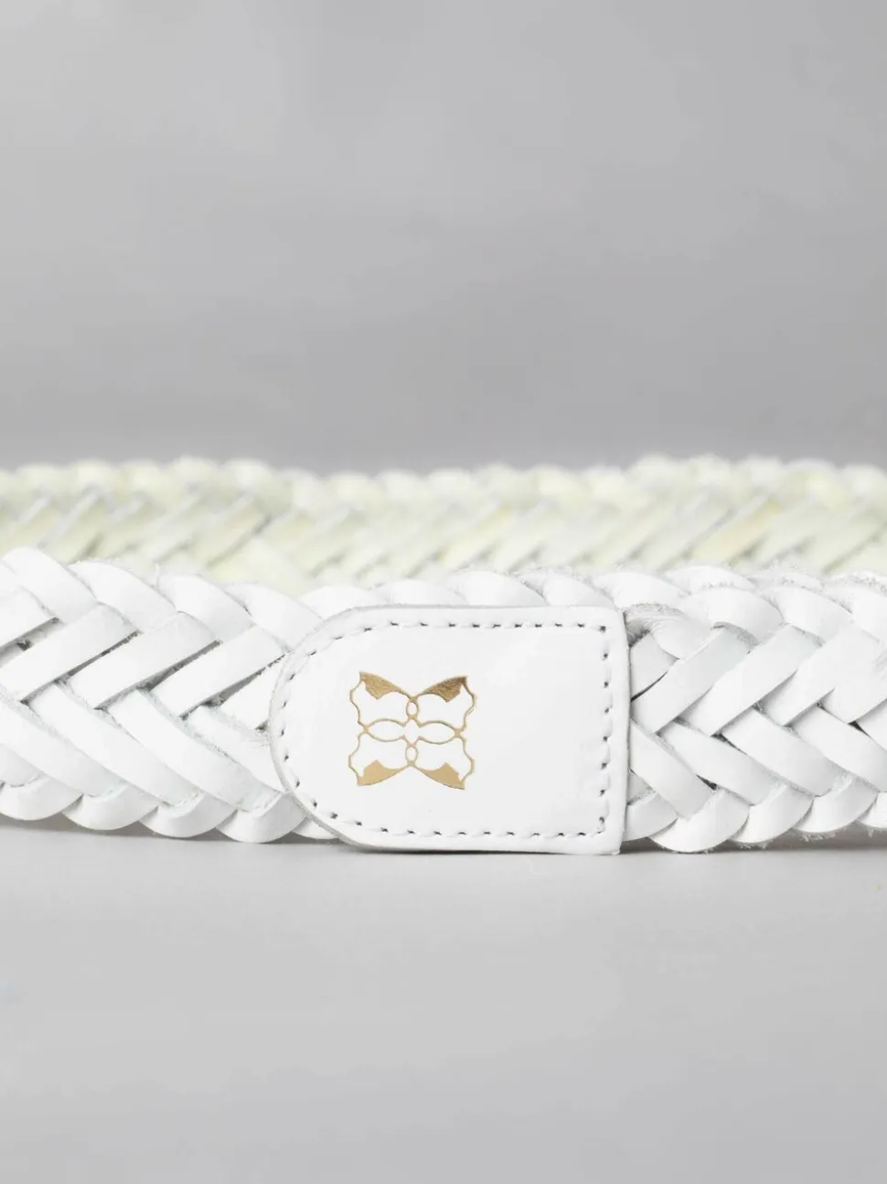 Wit - Lakeland Leather Waverton gevlochten riem