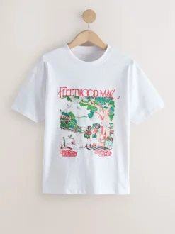 Wit - License Fleetwood Mac Graphic Short Sleeve Crew Neck T-Shirt