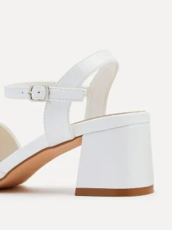 Wit - Linzi Wide Fit Vivian Heeled Sandals With Crossover Front Strap