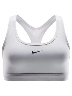 Wit - Nike Swoosh sportbeha met lichte ondersteuning