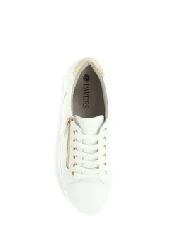 Wit - Pavers sneakers met plateauzool en dikke zool