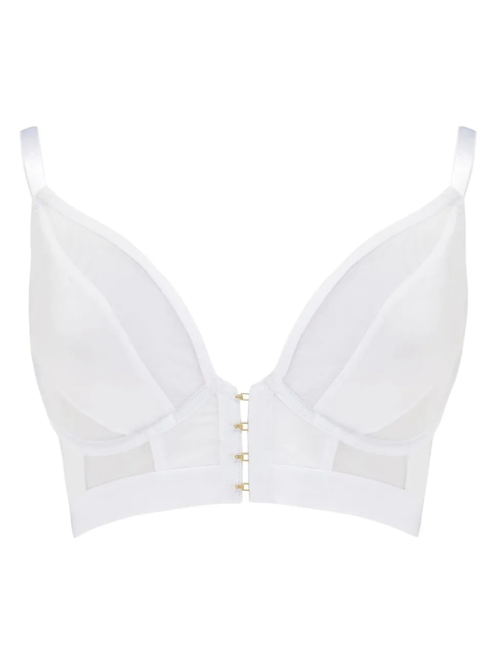 Wit - Pour Moi India beugelbustier met voorsluiting