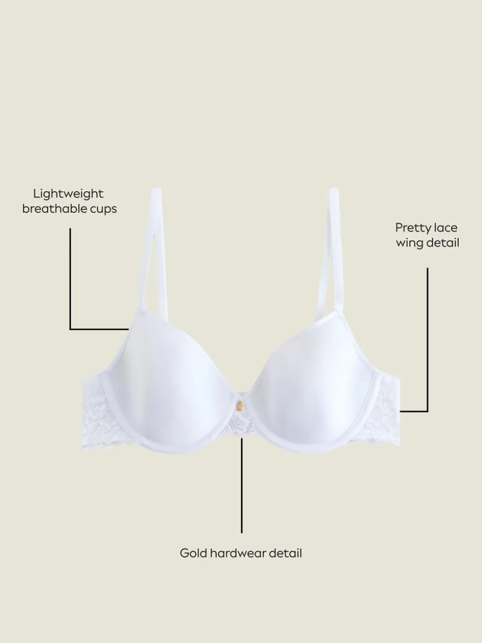 Wit - Premium Ultiem Comfort Lichtgewicht Ademende T-shirt Beha