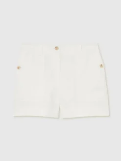 Wit - Reiss Ashby Linnen Shorts