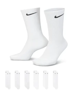 Wit - Ronde hals - Nike - 6 Paar verzachte sokken voor alle dagen