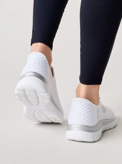 Wit - Skechers dames instappers Summits Dazzling Haze sneakers