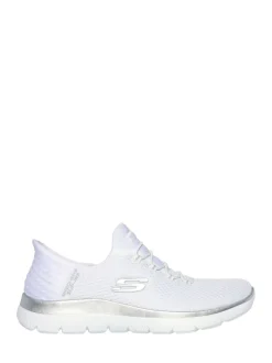 Wit - Skechers dames instappers Summits Dazzling Haze sneakers