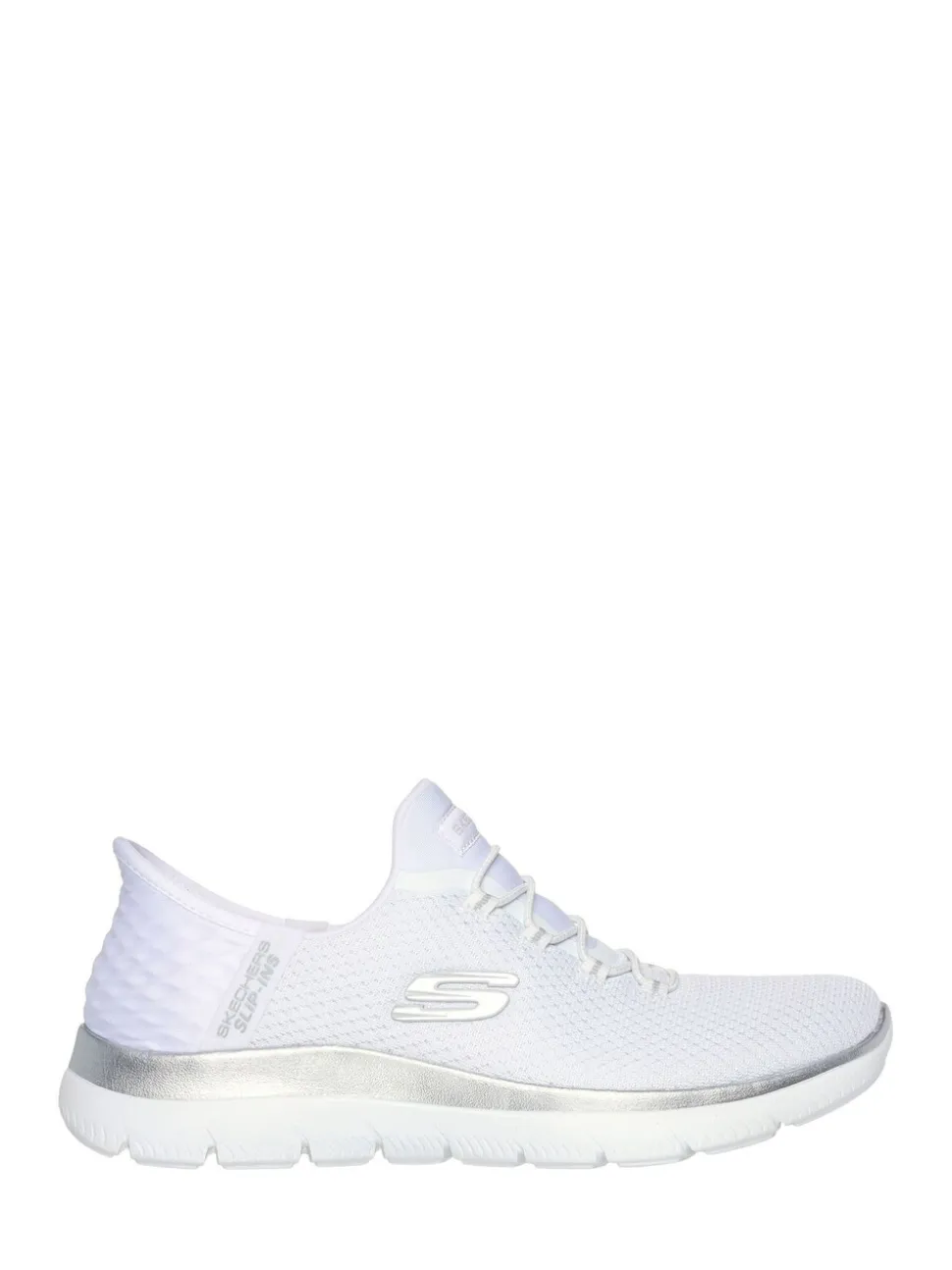 Wit - Skechers dames instappers Summits Dazzling Haze sneakers