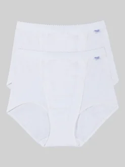 Wit - Sloggi set van 2 buikcorrigerende slips