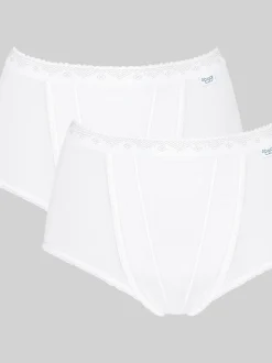 Wit - Sloggi set van 2 buikcorrigerende slips
