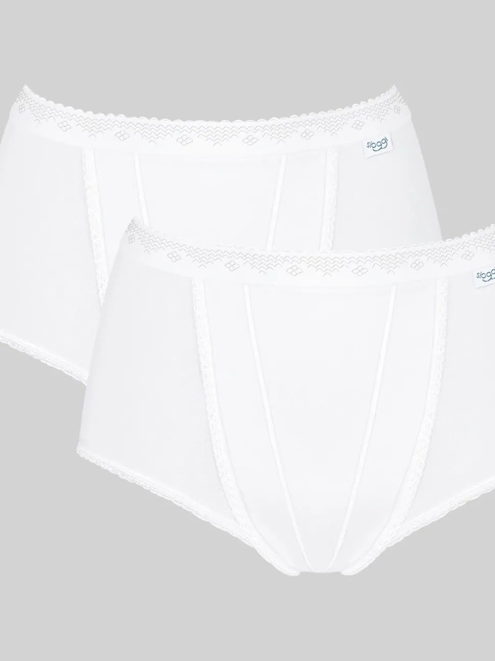 Wit - Sloggi set van 2 buikcorrigerende slips