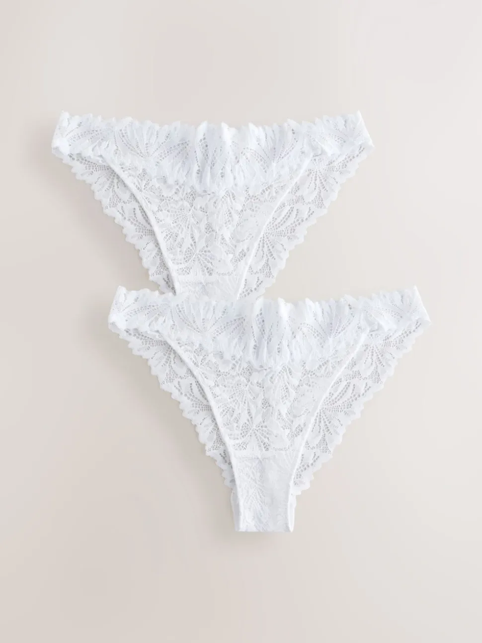 Wit - Ultimate Comfort kanten slip verpakking van 2