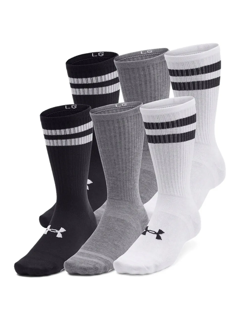 Wit - Under Armour Essentials Crew Socks 6 Pack