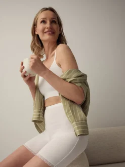 Wit - Verkoelende katoenen shorts voor de menopauze