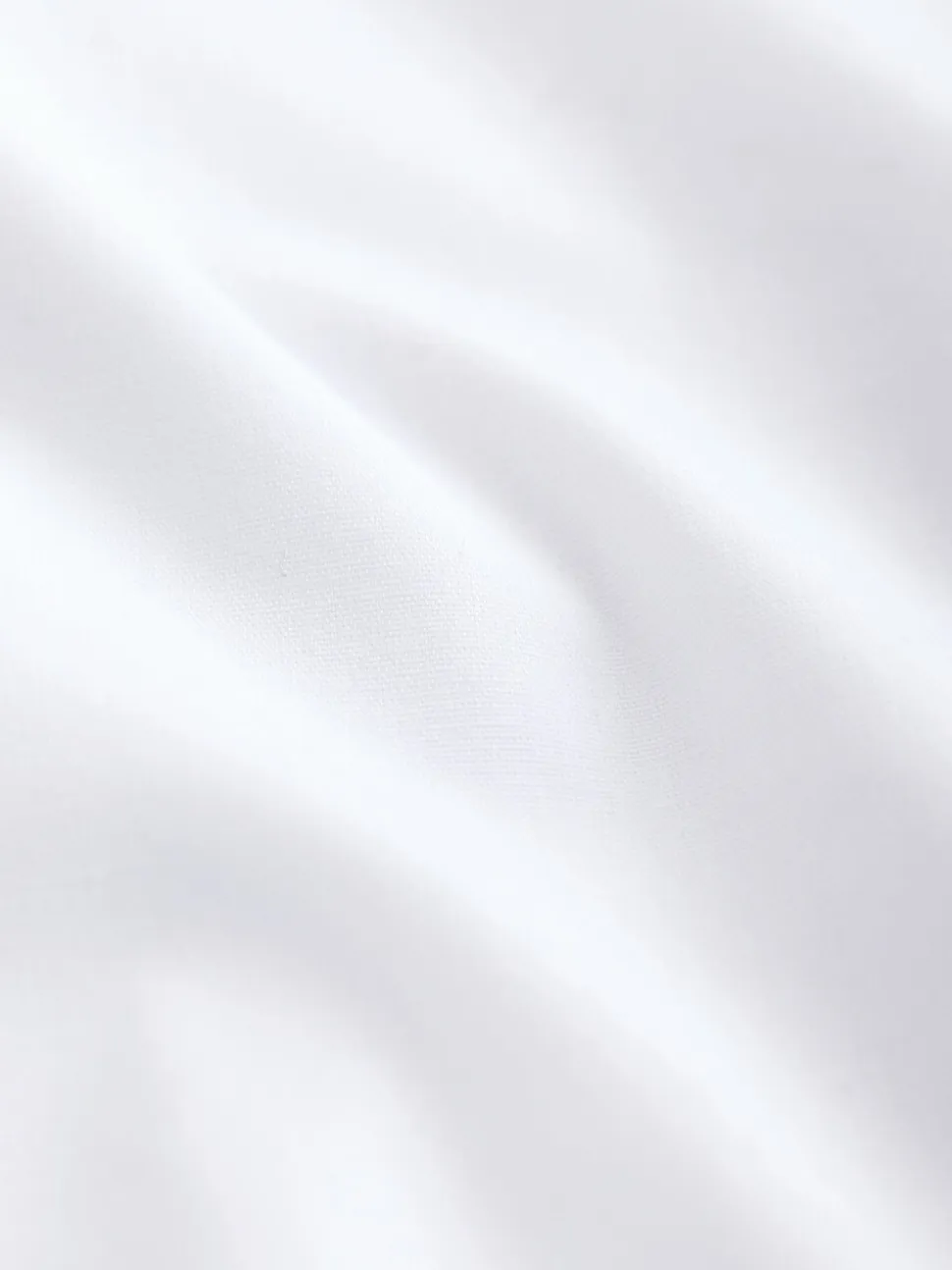 Wit - Vollere boezem stretchy essentieel getailleerd overhemd met lange mouwen