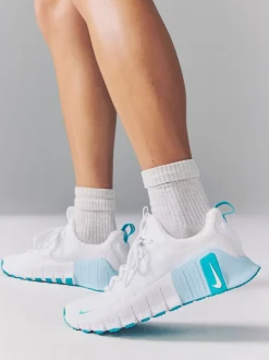 Wit blauwgroen - Nike Free Metcon 6 trainingsschoenen