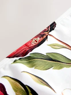 Wit en Rood Bloemen - Hardware Bikini Bottoms