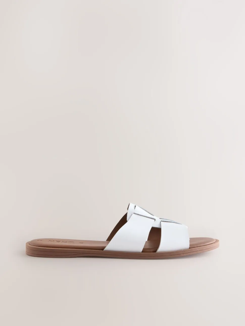 Wit leer - Slotted Muilsandalen