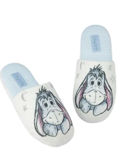 Wit met Eeyore - Vanilla Underground winterse pantoffelmuiltjes voor dames