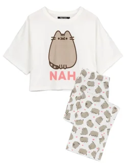 Wit met poes - Vanilla Underground Snoopy Korte Broek Pyjama's Set