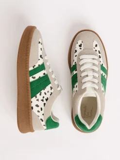 Wit met stippen - Friends Like These Lace Up Retro Gumsole Sports Trainers