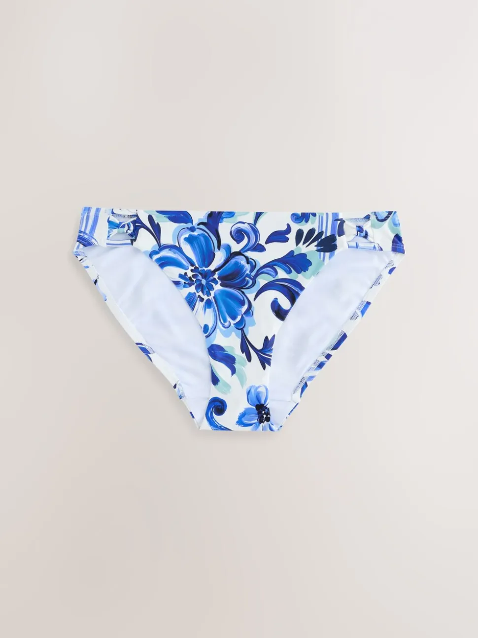 Wit/blauw porselein - Hoog uitgesneden bikinibroekje