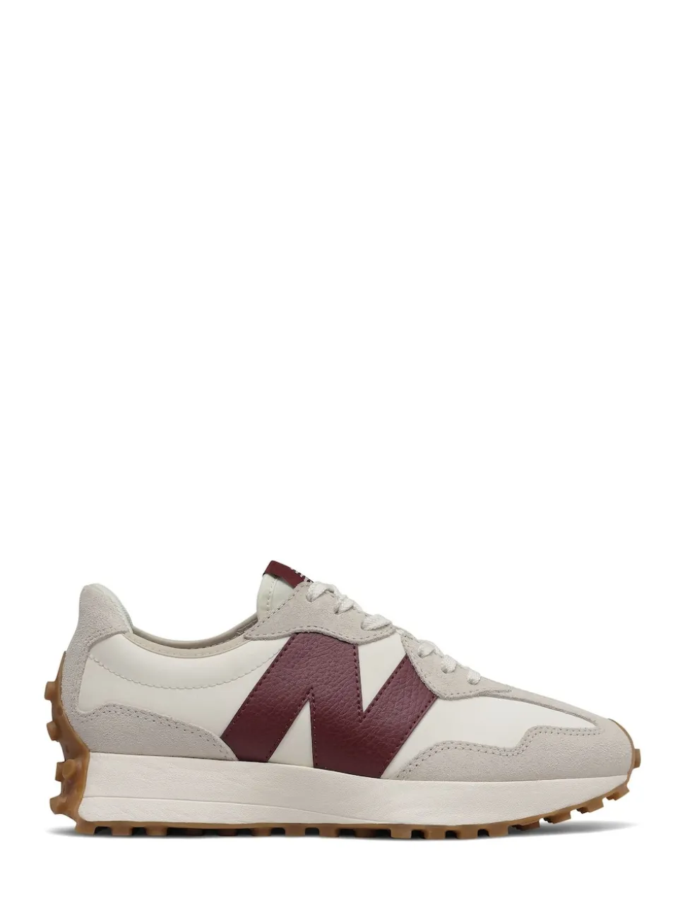 Wit/bordeauxrood - New Balance 327 - Sneakers
