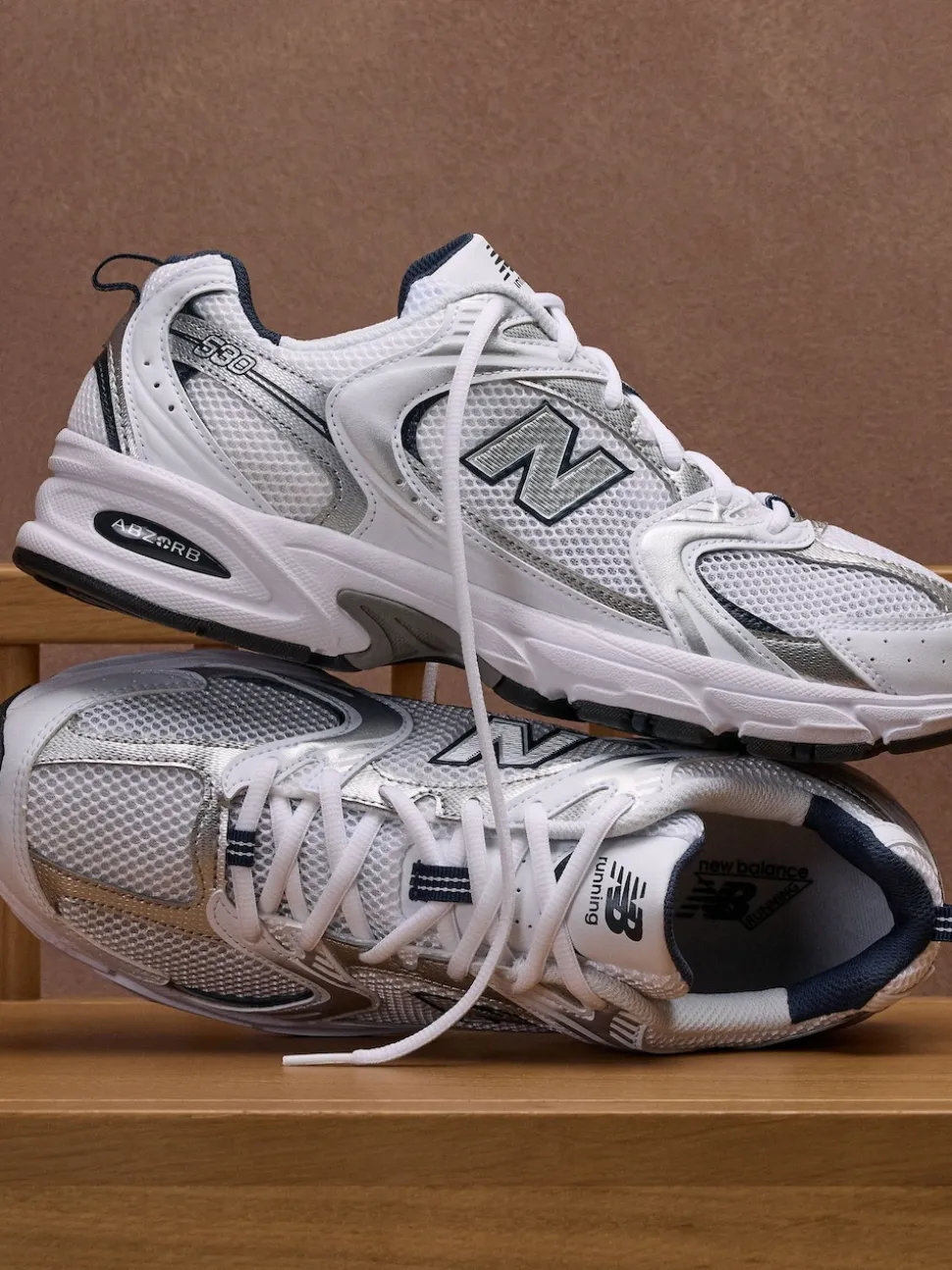 Wit/Grijs - New Balance 530 damessneakers