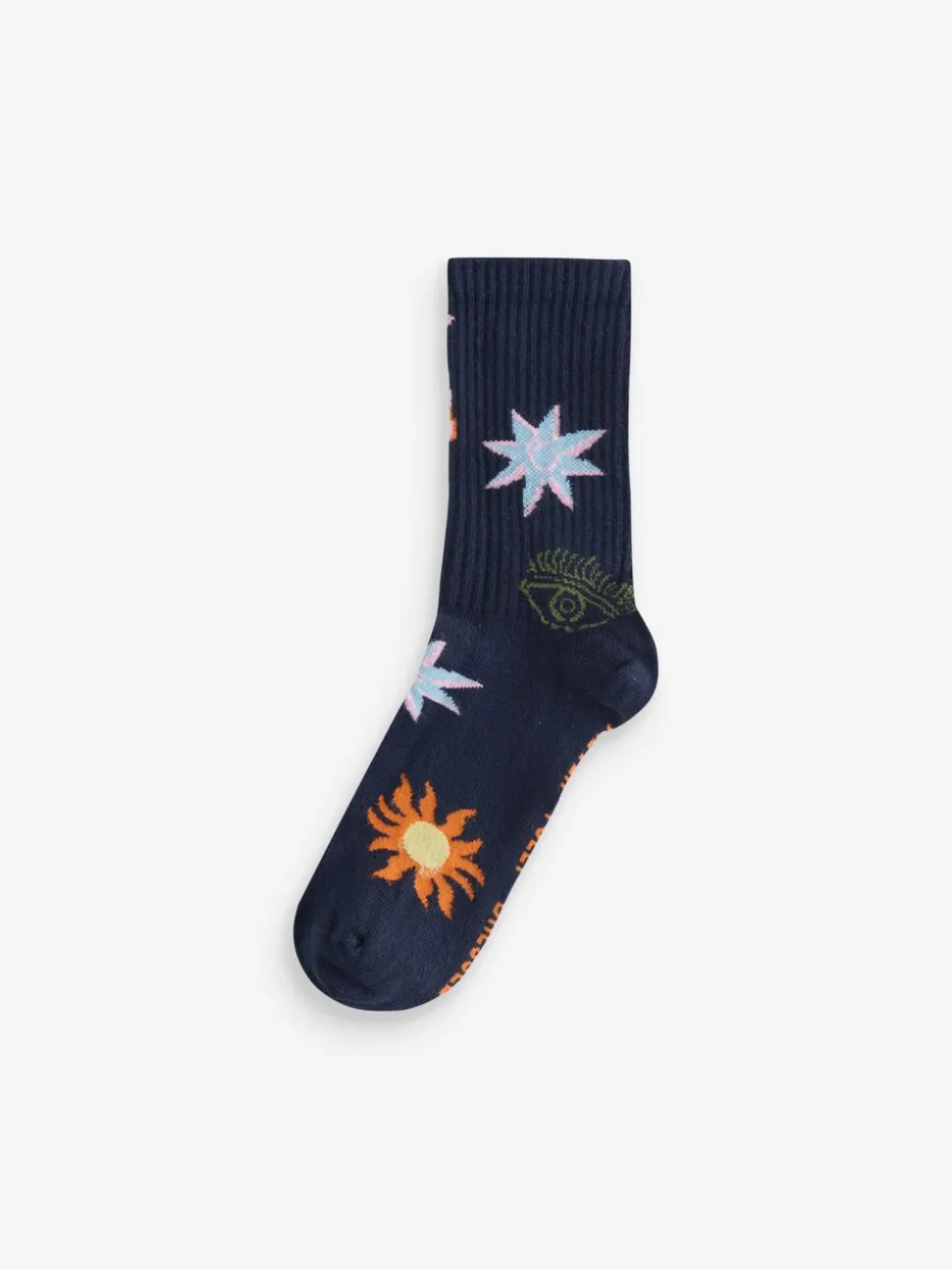 Wit/groen/marineblauw - Never Fully Dressed Ribbed Socks 3 Pack