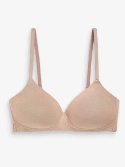 Wit/marineblauw/roze - Katoenmix ultiem comfort beha's verpakking van 3