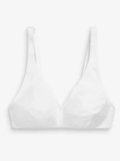 Wit/marineblauw/roze - Katoenmix ultiem comfort beha's verpakking van 3