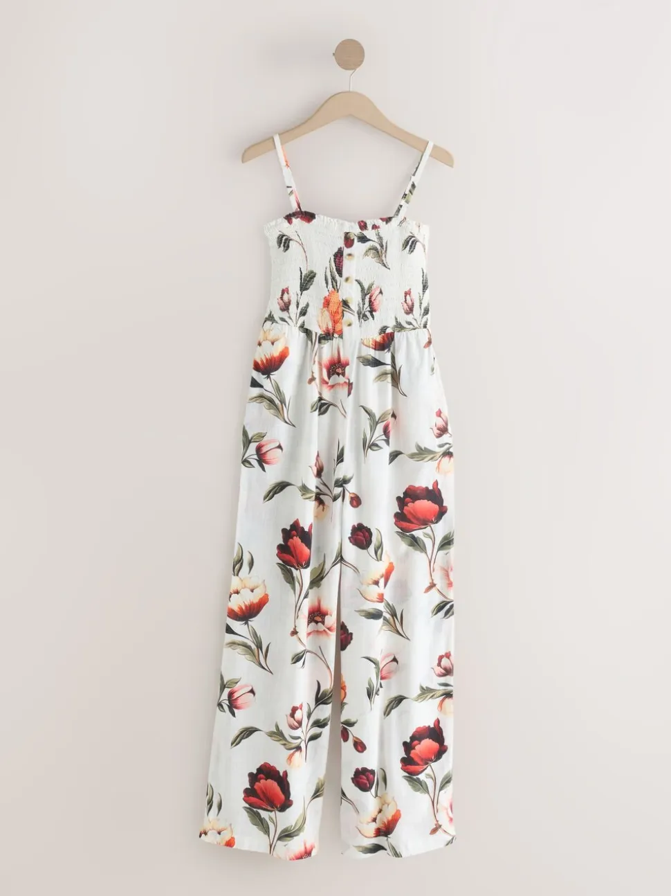 Witte basis - Bandeau Jumpsuit with Linen