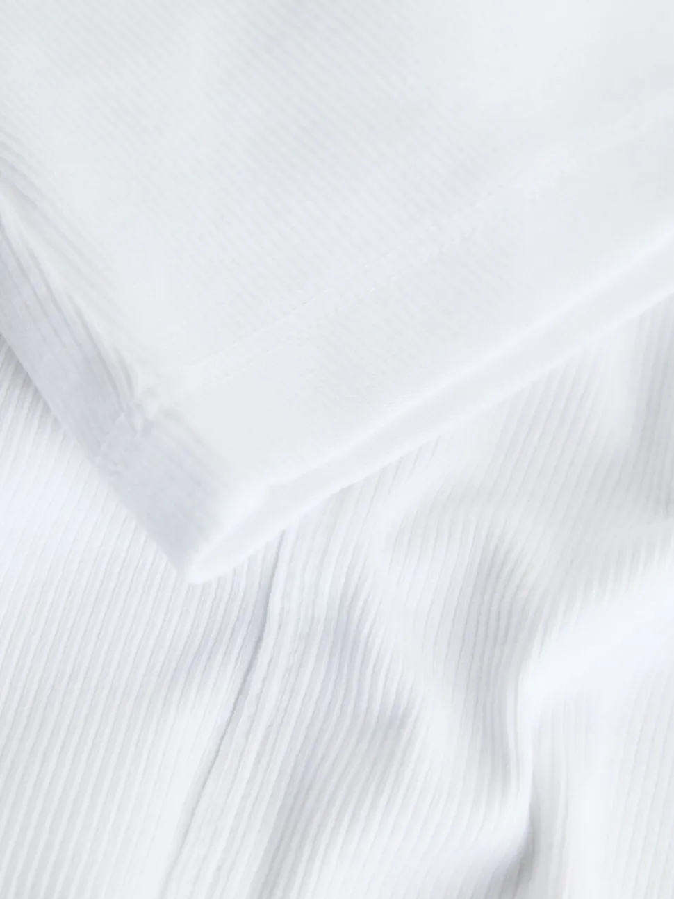 Wit/zilver - Trim Hardware Detail Racer Ribbed Vest Top