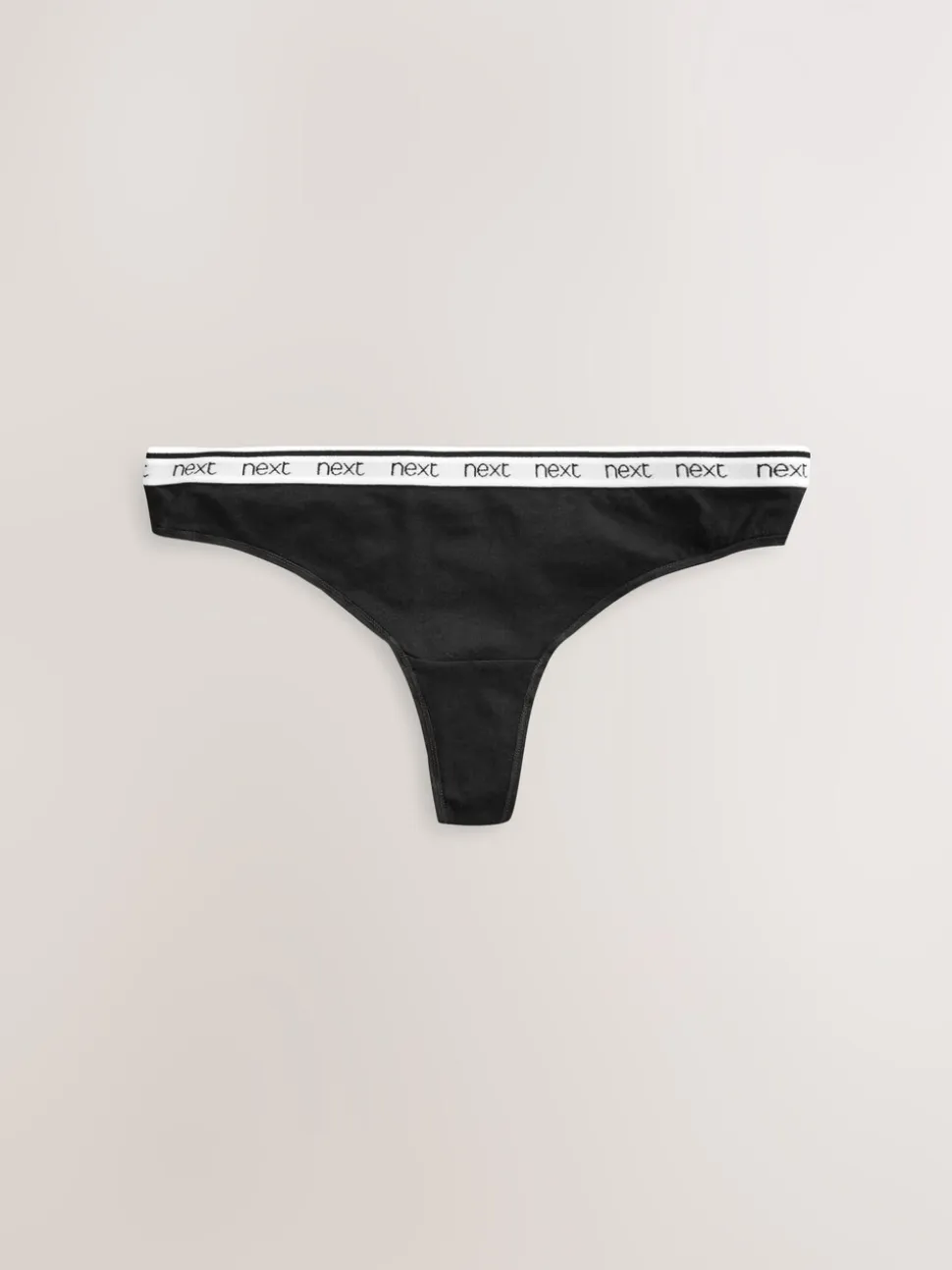 Wit/zwart/grijs - 4 Katoenen slipjes met logotailleband